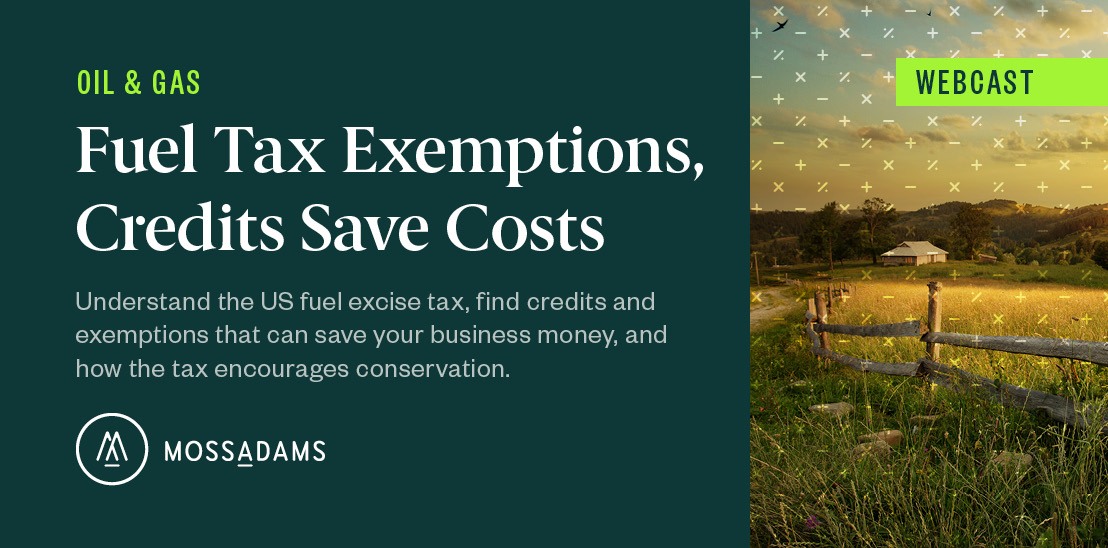 Credits and Exemptions to US Fuel Excise Tax