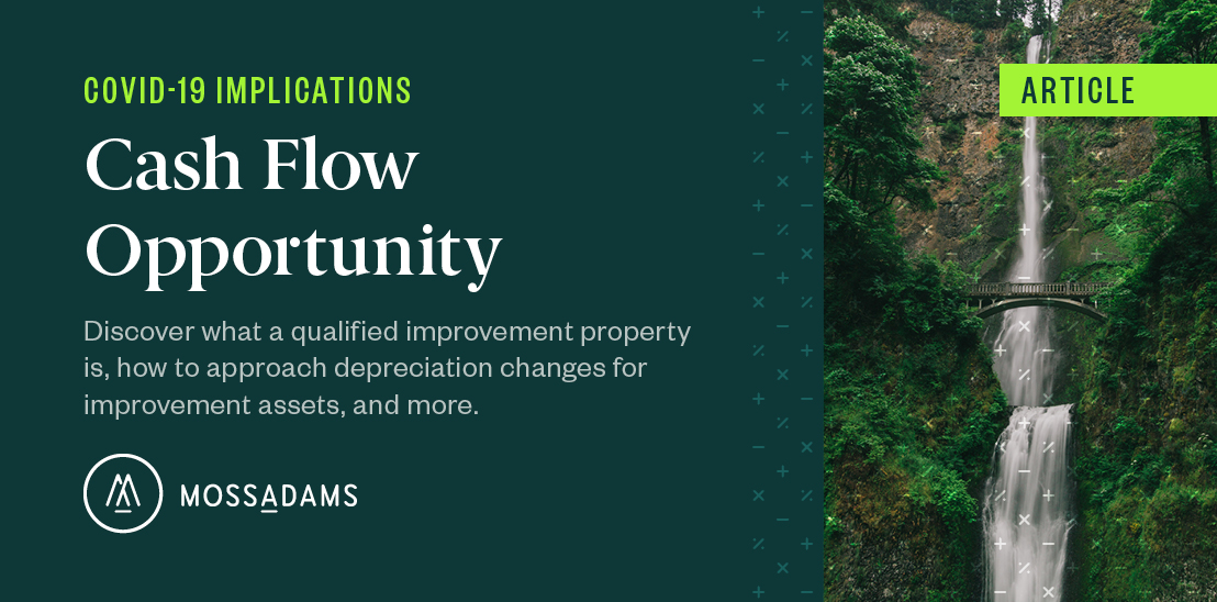 Qualified Improvement Property and Cash Flow