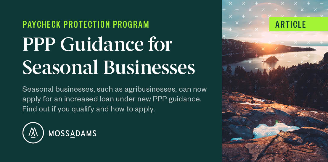 PPP Guidance for Seasonal Businesses