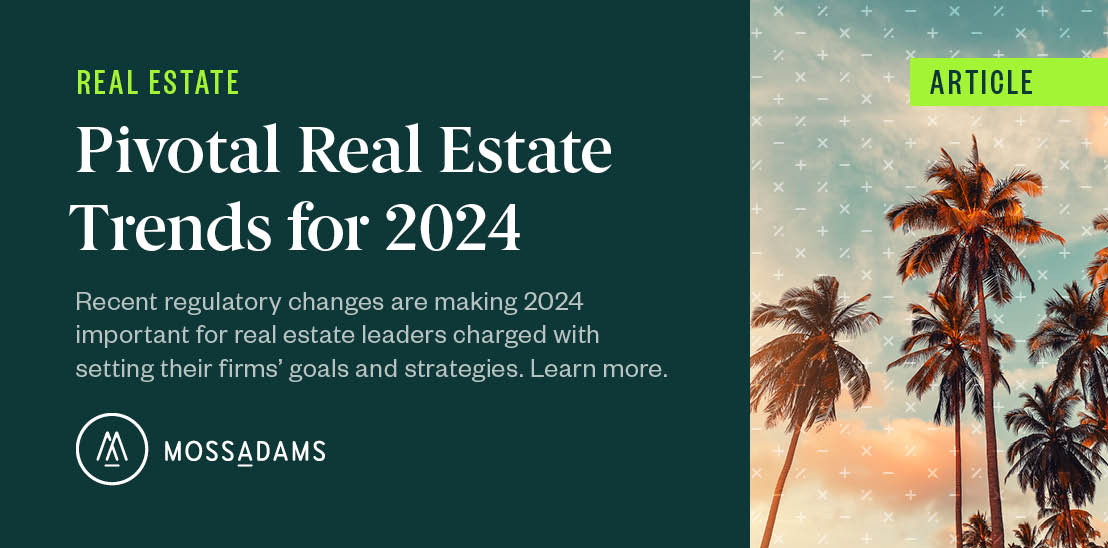 Pivotal Real Estate Trends for 2024